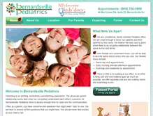 Tablet Screenshot of bernardsvillepediatrics.com